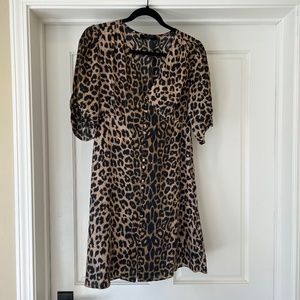 All Saints Leopard Dress, Size M